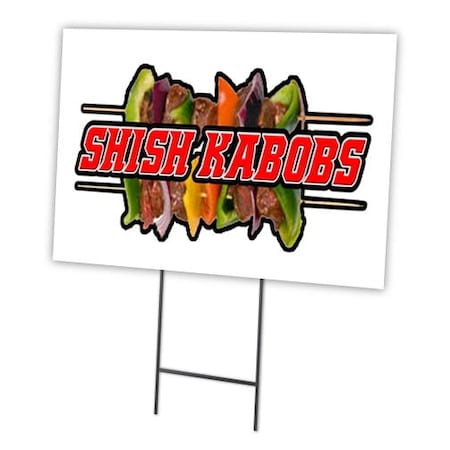 Shish Kabobs Yard Sign & Stake Outdoor Plastic Coroplast Window